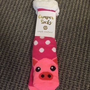 Simply Southern pig camper socks NWT